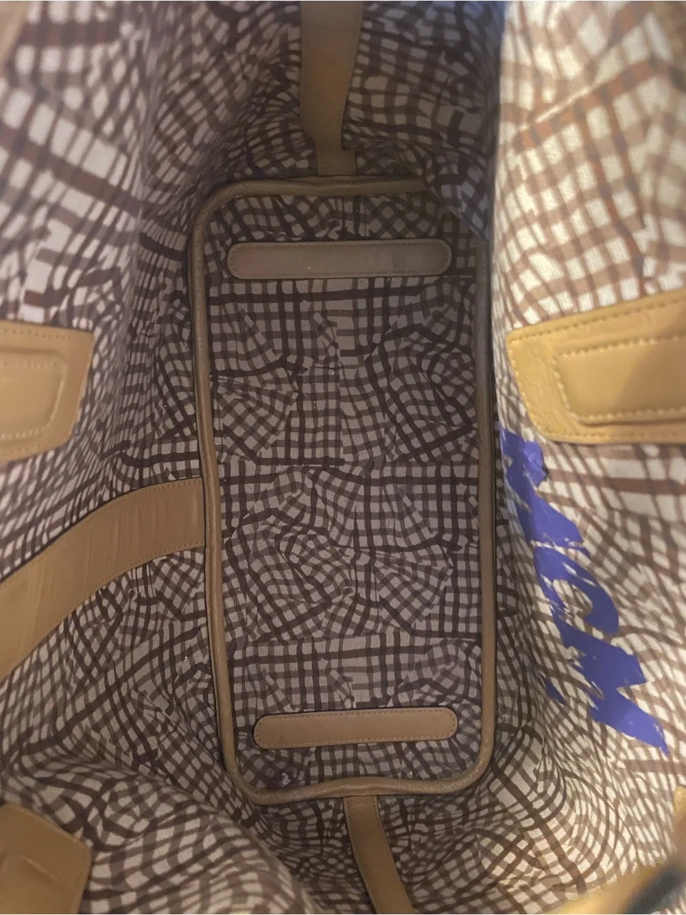 MCM Monogram Liz Reversible Shopper Cognac Tote